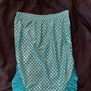 Mermaid skirt matching swim suit 2 piece tanking